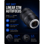 Samyang AF 60-180mm F2.8 L Telephoto Zoom Lens for Leica L-Mount, Panasonic LUMIX S and Sigma fp