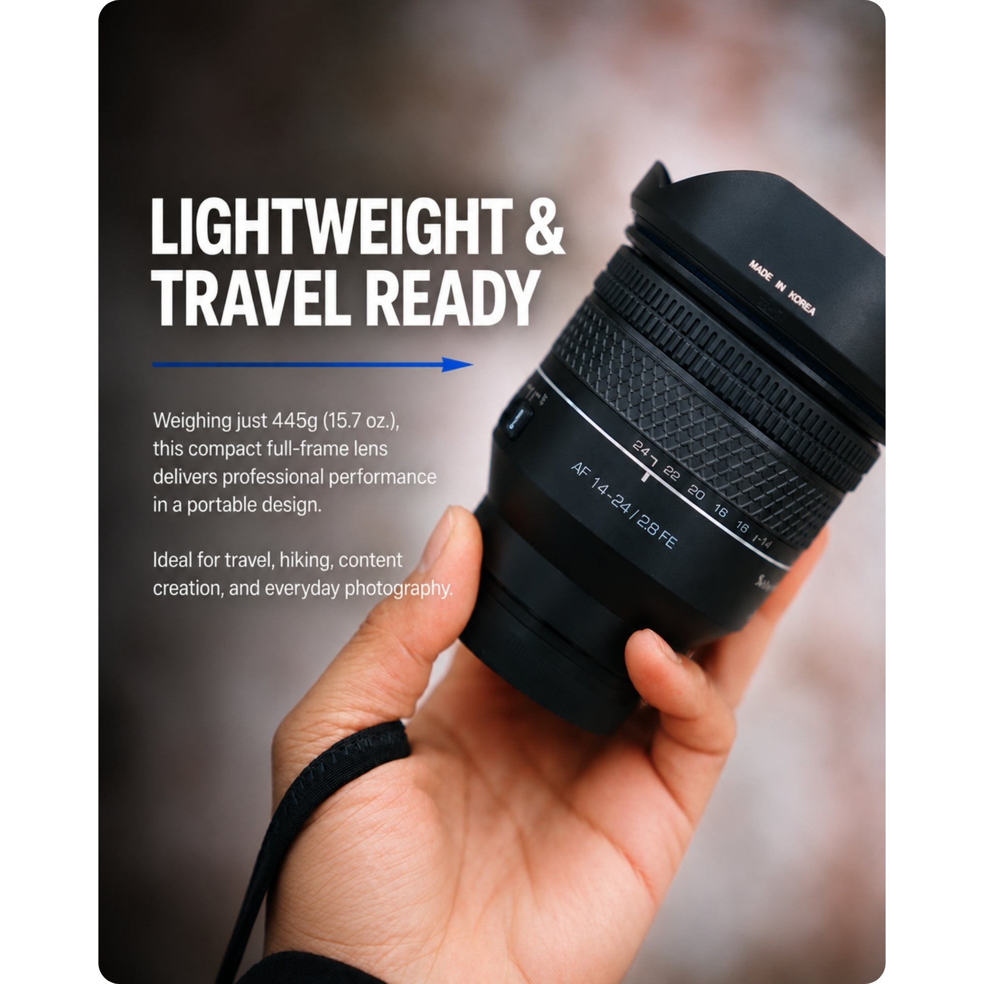 Samyang AF 14-24mm F2.8 FE Ultra-Wide Angle Zoom Lens for Sony E-Mount Full Frame Cameras